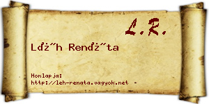 Léh Renáta névjegykártya